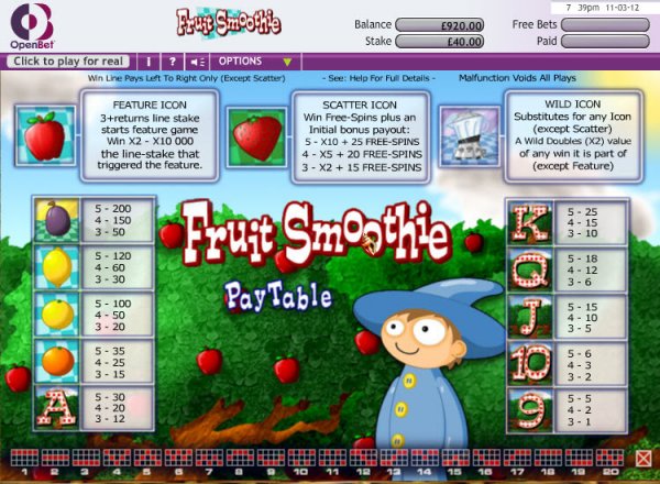 fruit smoothie slot machine