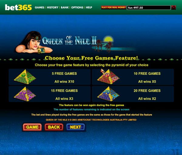 Queen Of The Nile II Free Games