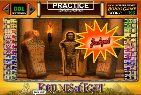 Fortunes of Egypt jackpot