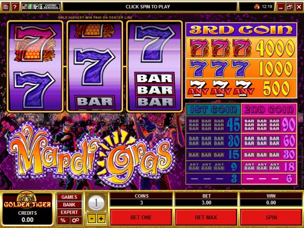 Mardi Gras classic slots