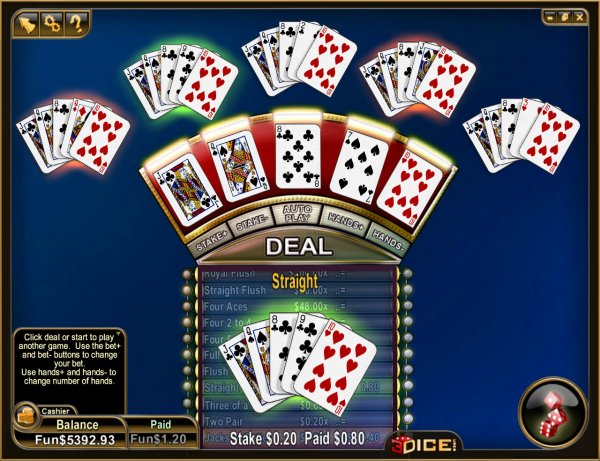 Triple Bonus Poker Multi-Hand