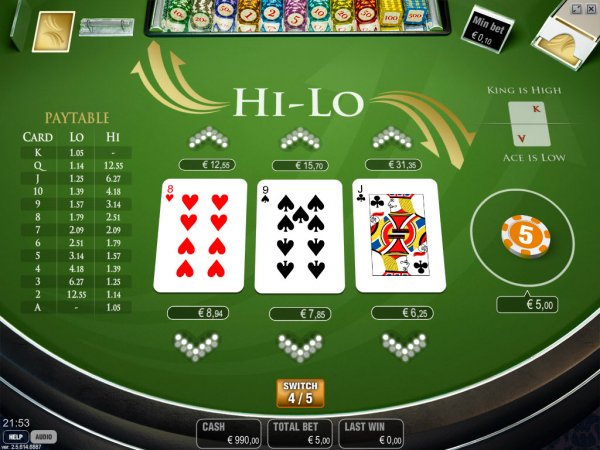 Hi-Lo 3 Cards by World Match, LTD