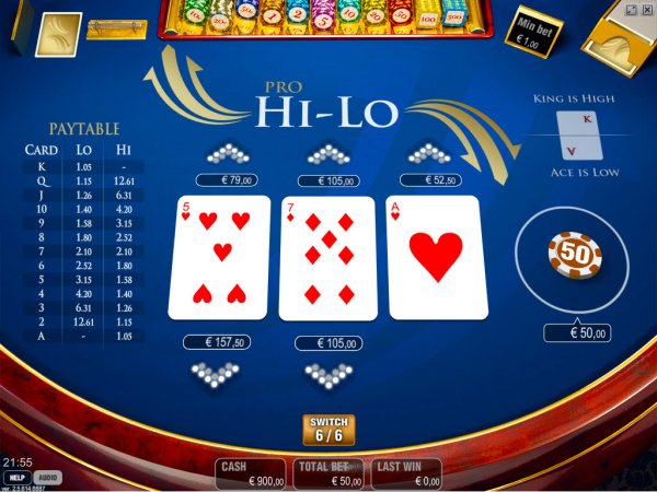 Hi-Lo 3 Cards Pro