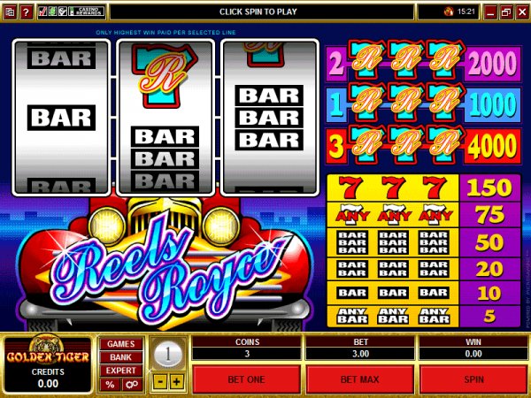 Image of the Reels Royce slots game by Microgaming
