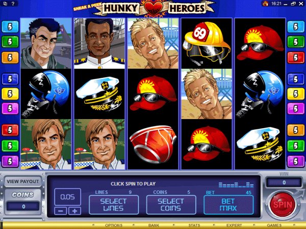 From the slot machine Hunky Heros