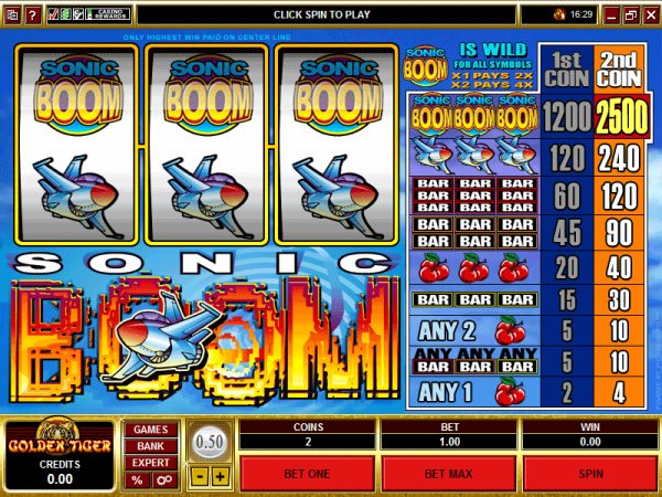 Screen capture from Sonic Boom classic slots