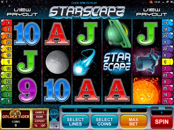 Starscape Slots slot reels