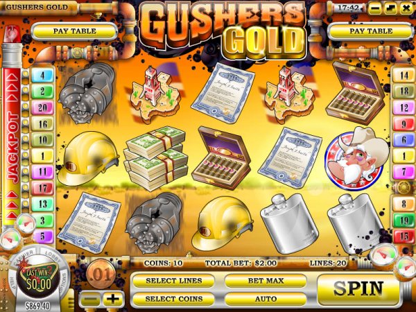 Gushers Gold Pay Table