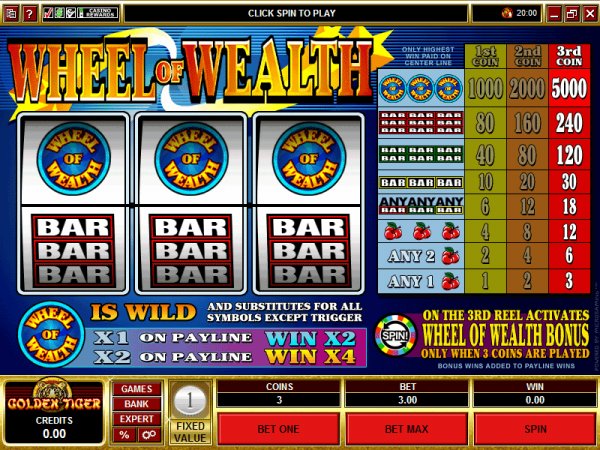 Preview of the slot machine Wheel of Wealth
