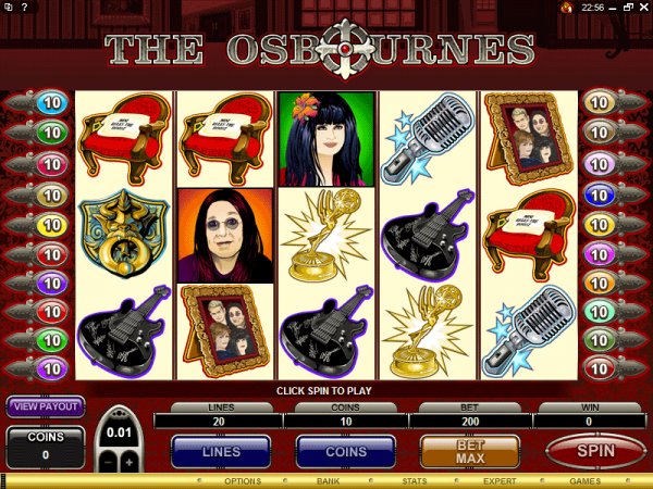 Preview of the Osbourne slot machine