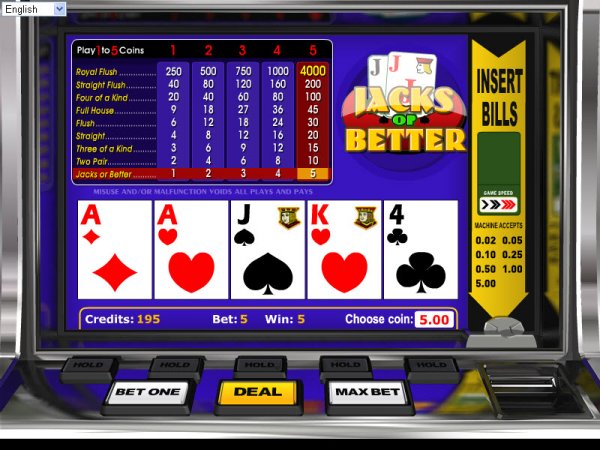 online casino jacks or better