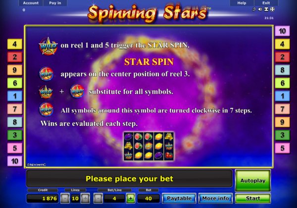 Star Spin Feature