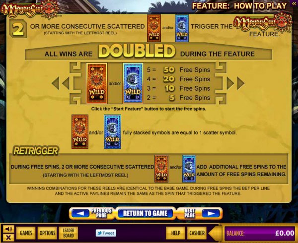 50 Free Spins are Doubled