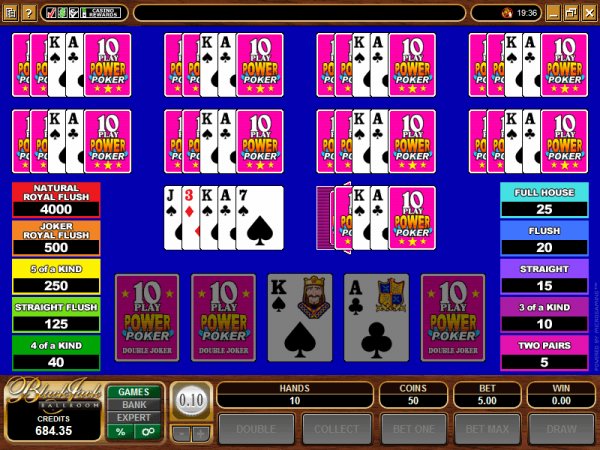 Double Joker - 10 play video poker
