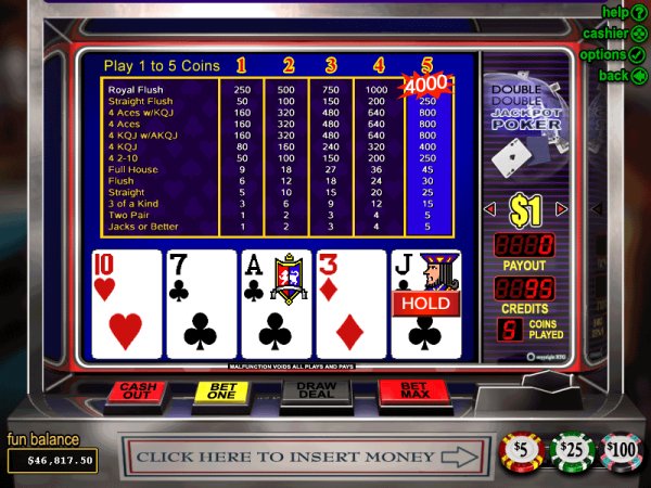 Preview of Double Double Jackpot Poker