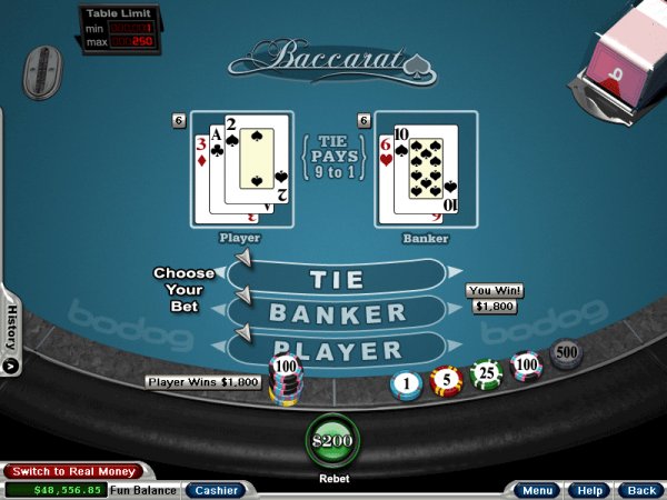 Preview of Baccarat by RealTime Gaming