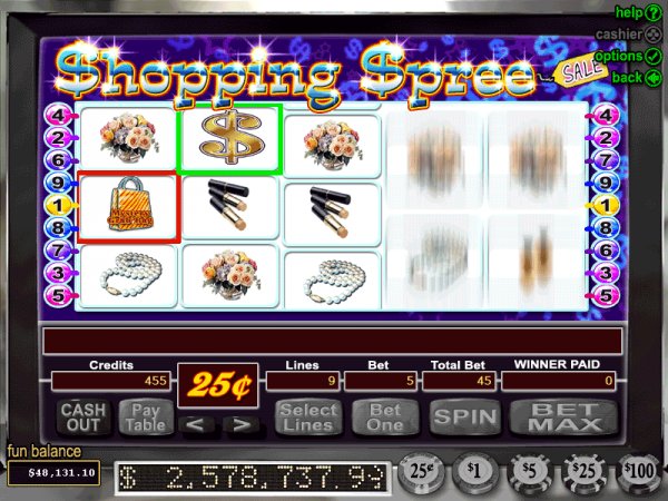 Picture of the slots game Shopping Spree