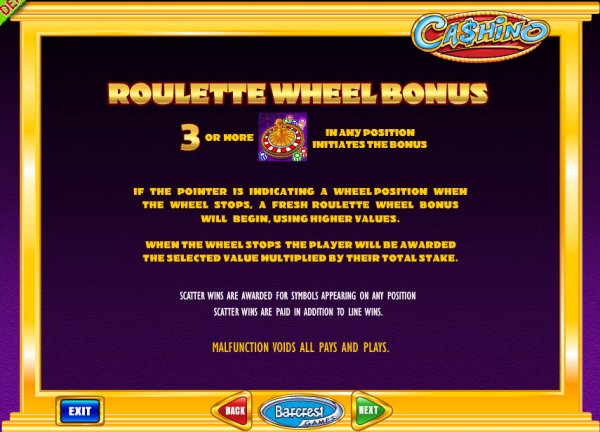 Roulette Wheel Bonus