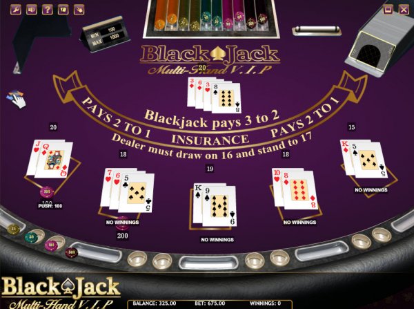 Blackjack Multi-Hand V.I.P