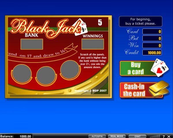 Blackjack Arcade Scratch