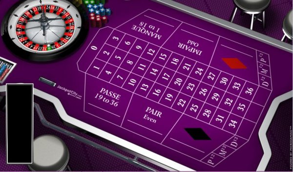 Snapshot of French Roulette game at Jackpot City