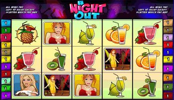 Screenshot from the Night Out slots game.