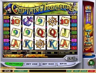 Image of the game Captains Treasure by Playtech