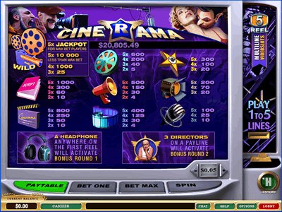 Screenshot of Cinerama Slot intro