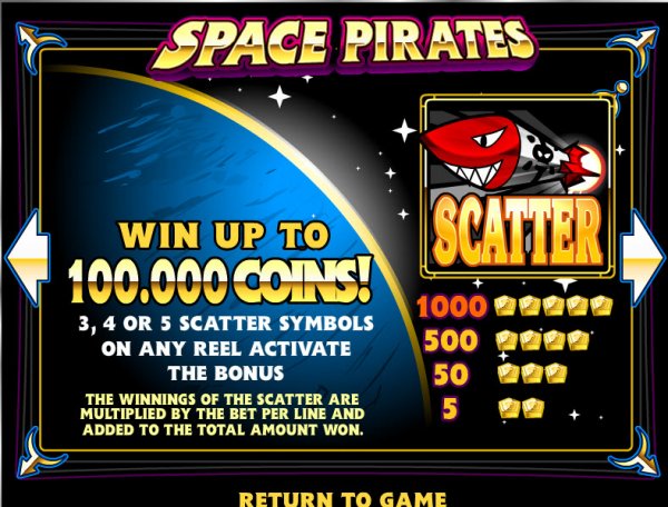 Space Pirates Slots Scatter