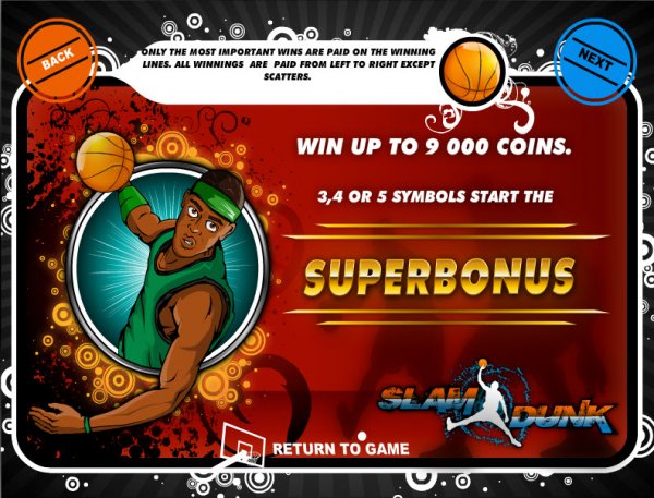 Slam Dunk Slots Super Bonus