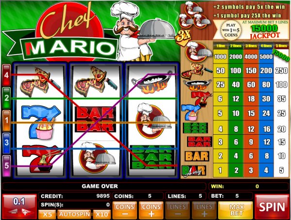 Chef Mario Slots Small Coins