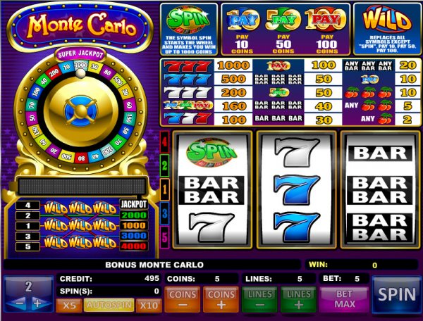Monte Carlo Slots Super Jackpot
