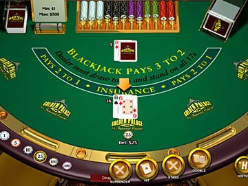 Snap shot of the Blackjack Surrender by Playtech