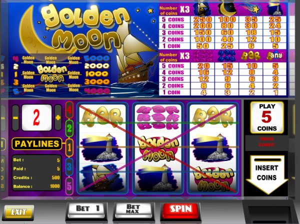 Golden Moon Slots Game Win