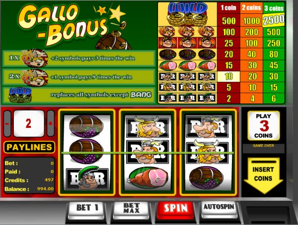 Gallo-Bonus Slots
