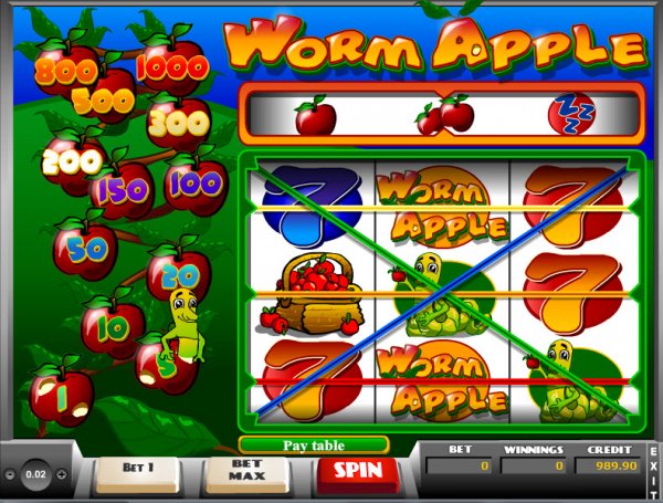 Worm Apple Slots Game